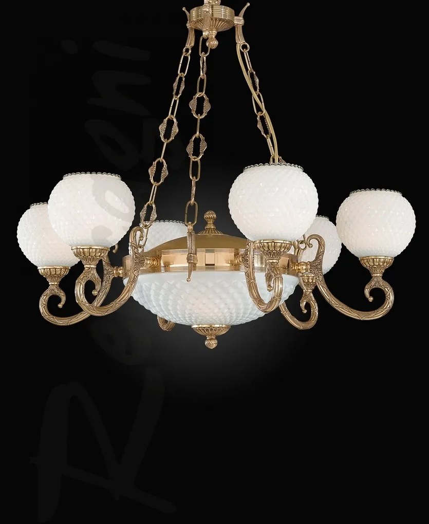 Candelabru clasic din alama 6+2 design italian 8550