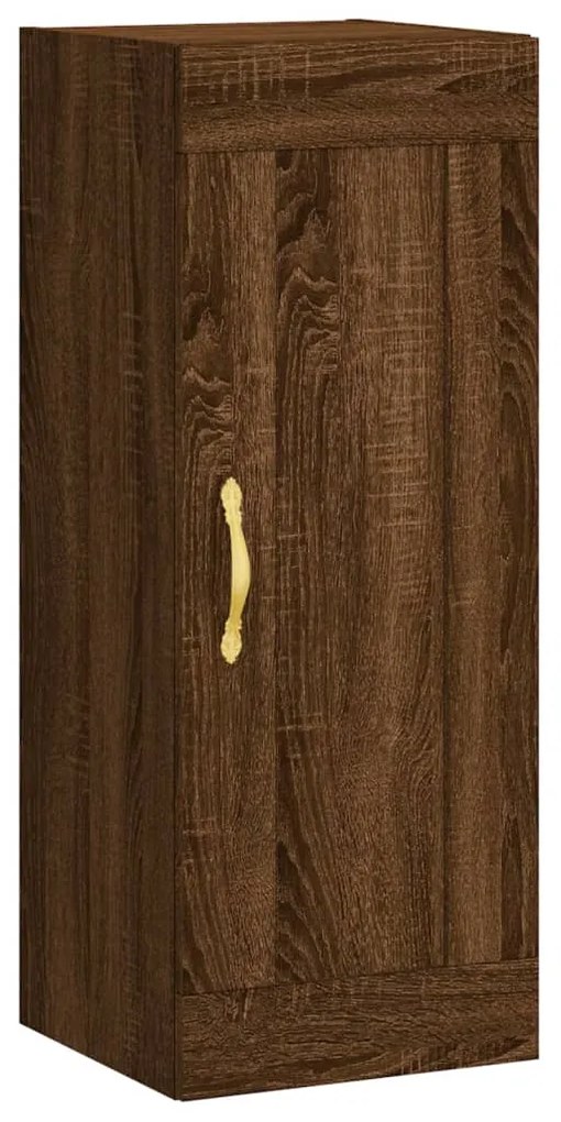 835025 vidaXL Dulap de perete, maro stejar, 34,5x34x90 cm, lemn prelucrat