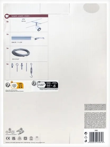 Paulmann 3981 - Set 5x LED 4W spot TUBE 230V
