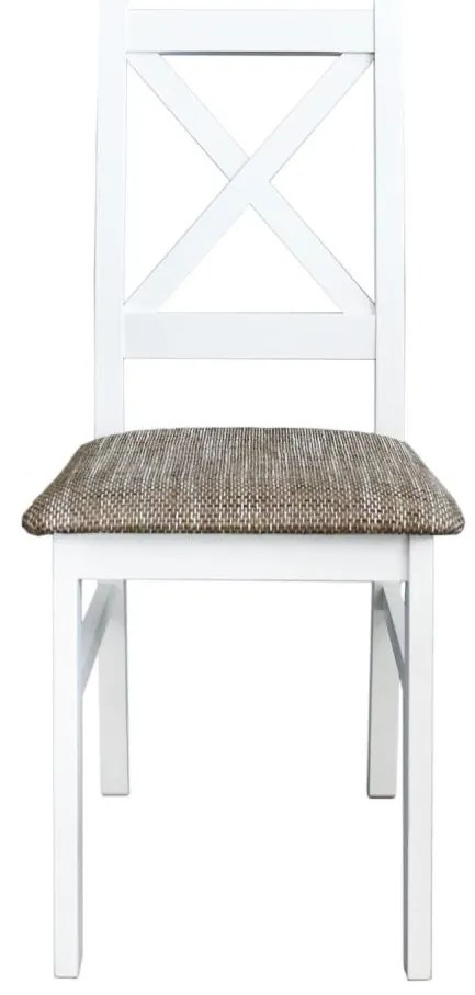 Scaun de sufragerie NATE alb/maro