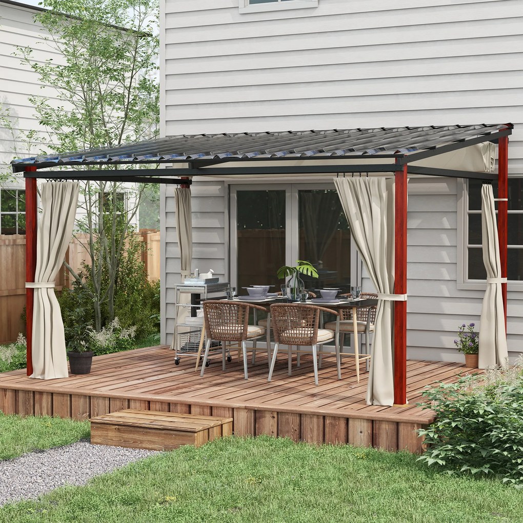 Outsunny Pergola de Gradina cu Pereti Laterali | Aosom Romania