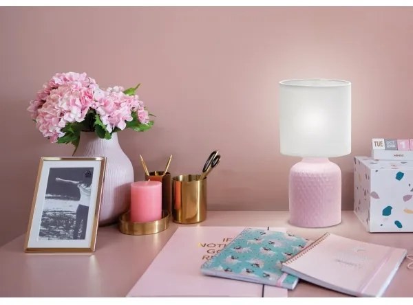 Lampă de masă INER 1xE14/40W/230V roz