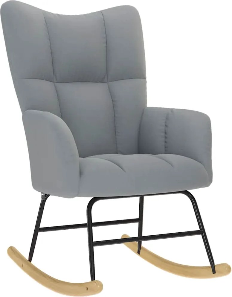 vidaXL Scaun balansoar, gri deschis, material textil