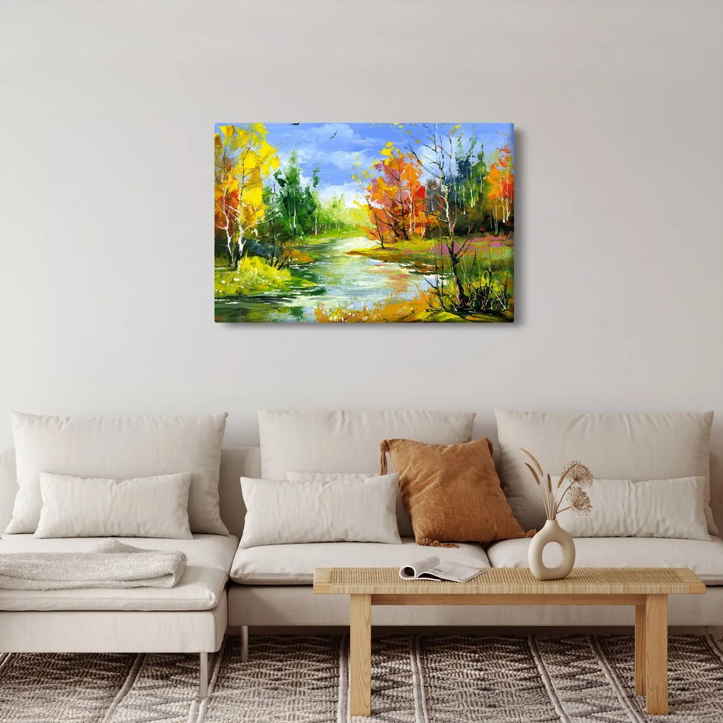 Tablou - Peisaj - pictură (90x60 cm)