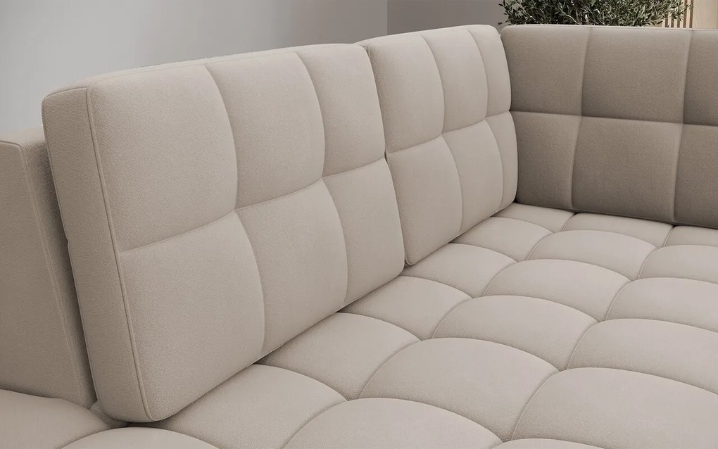 Coltar extensibil stanga 5 locuri ELTAP, LT-18SO, Blewett, 299x198x82 cm, lemn/poliester, bej inchis