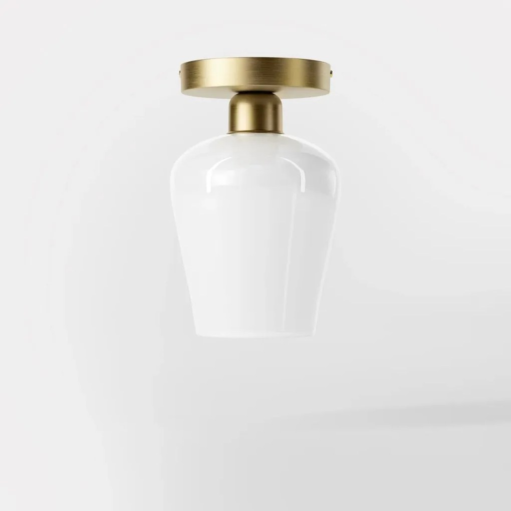 Plafoniera design italian din alama si sticla Talis