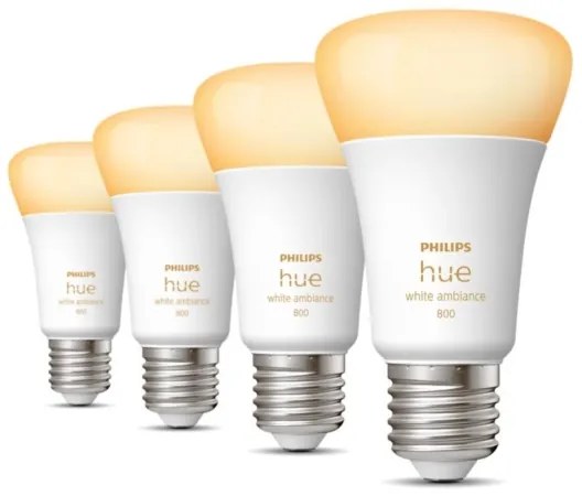 SET 4x bec LED dimabil Philips Hue WHITE AMBIANCE E27/6W/230V 2200-6500K