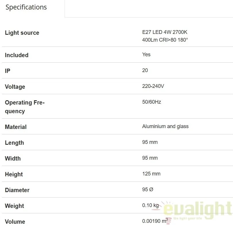 Bec LED decorativ G95 MIRROR E27 4W 2700K 17271