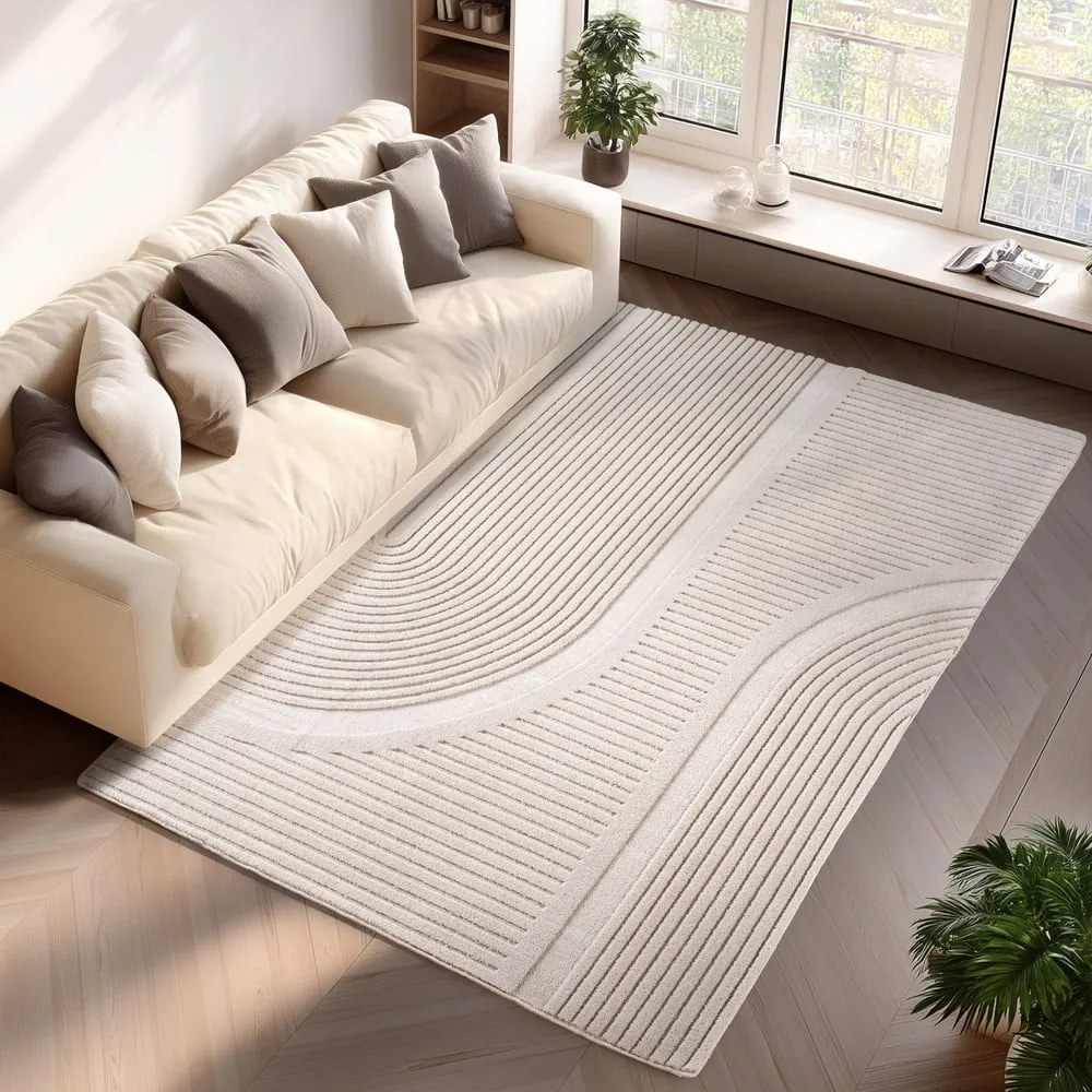 Covor crem lavabil 240x340 cm Pompei 1612 – Ayyildiz Carpets