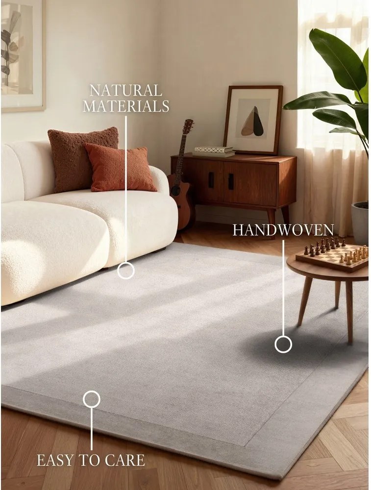 Covor gri țesut manual din amestesc de lână 200x300 cm Kari – Villeroy&amp;Boch