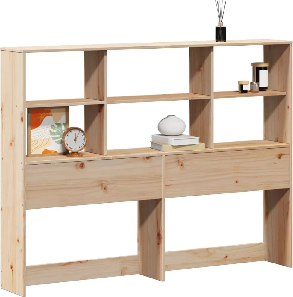 vidaXL Tăblie de pat cu depozitare, 150 cm, lemn masiv de pin