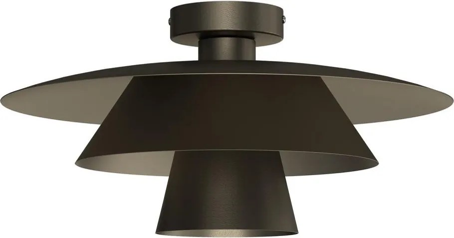 Plafonieră PLATO 1xE27/15W/230V Ø 38 cm antracit