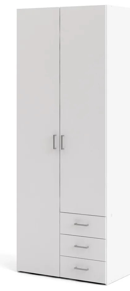 Șifonier alb 78x200 cm Space – Tvilum