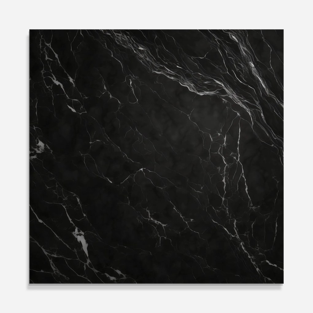 Panou Sticla Bucatarie, 100x100cm, Protectie aragaz, Antistropi, Termorezistent, Abstracte, Marble, Black Marble