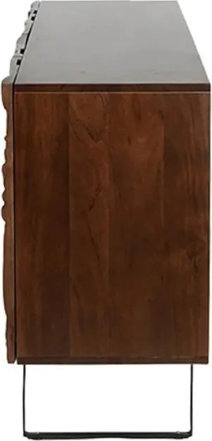 Comoda cu model 3D, Lemn Salcam, Maro, FLUID 175cm