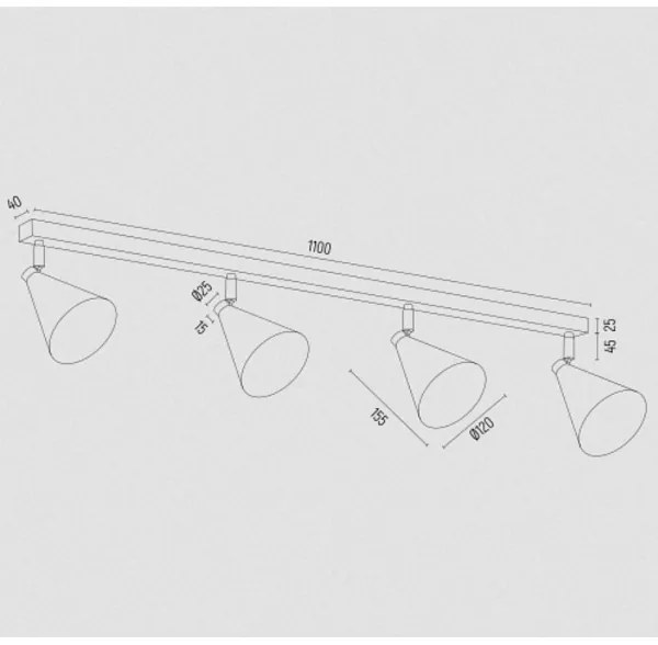 Spot LUCINDA 4xE14/7W/230V auriu Argon 1807