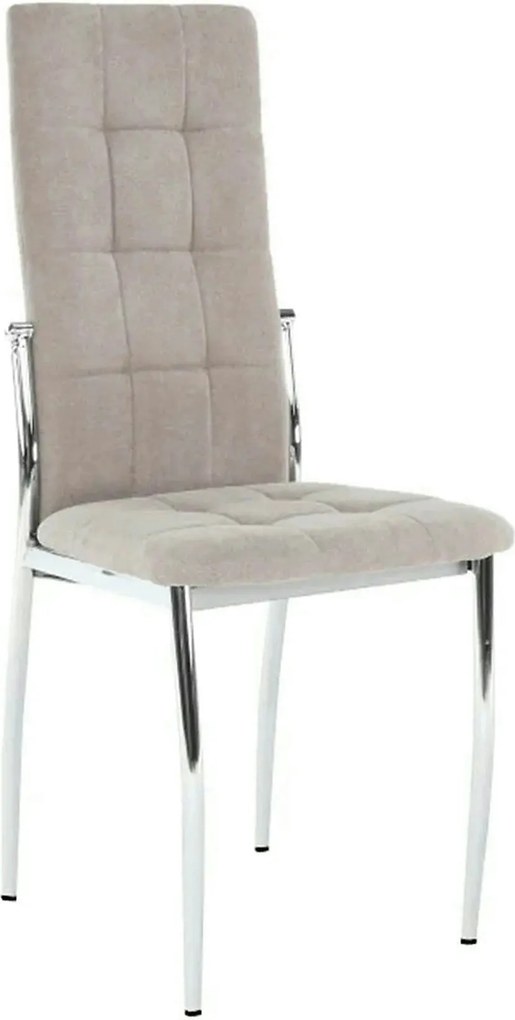 Scaun ADORA NEW, bej, stofa clasica/metal, 42x51x99 cm