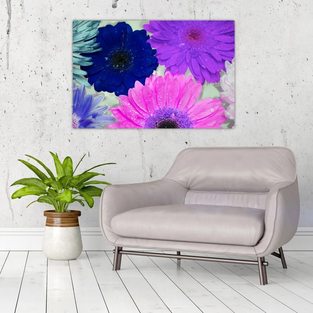Tablou cu flori colorate (90x60 cm)