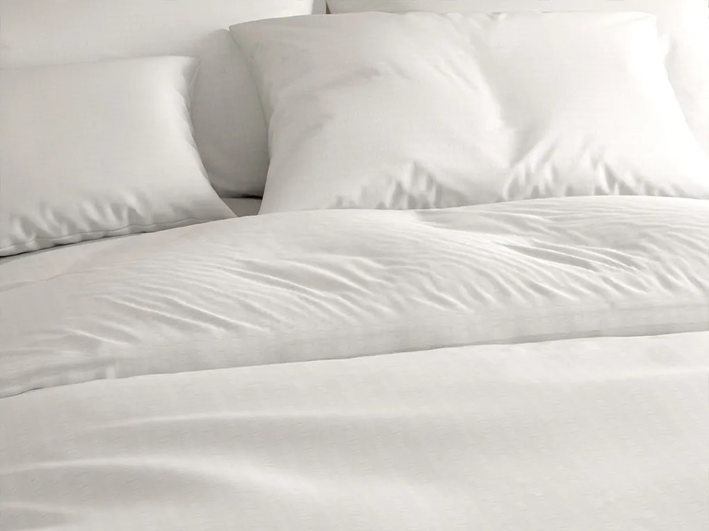 Lenjerie de pat creponata STANDO alba cu buzunar hotelier Dimensiune lenjerie de pat: 70 x 90 cm | 140 x 200 cm