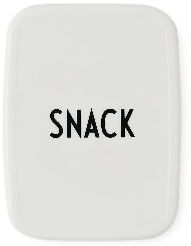 Cutie pentru gustare Design Letters Snack, 8,2 x 6,8 cm, alb