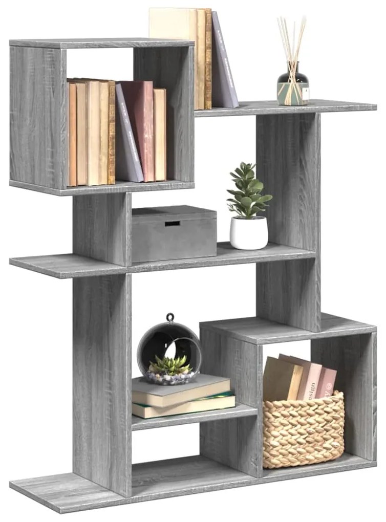 vidaXL Bibliotecă/separator cameră gri sonoma 92x29x112 cm lemn