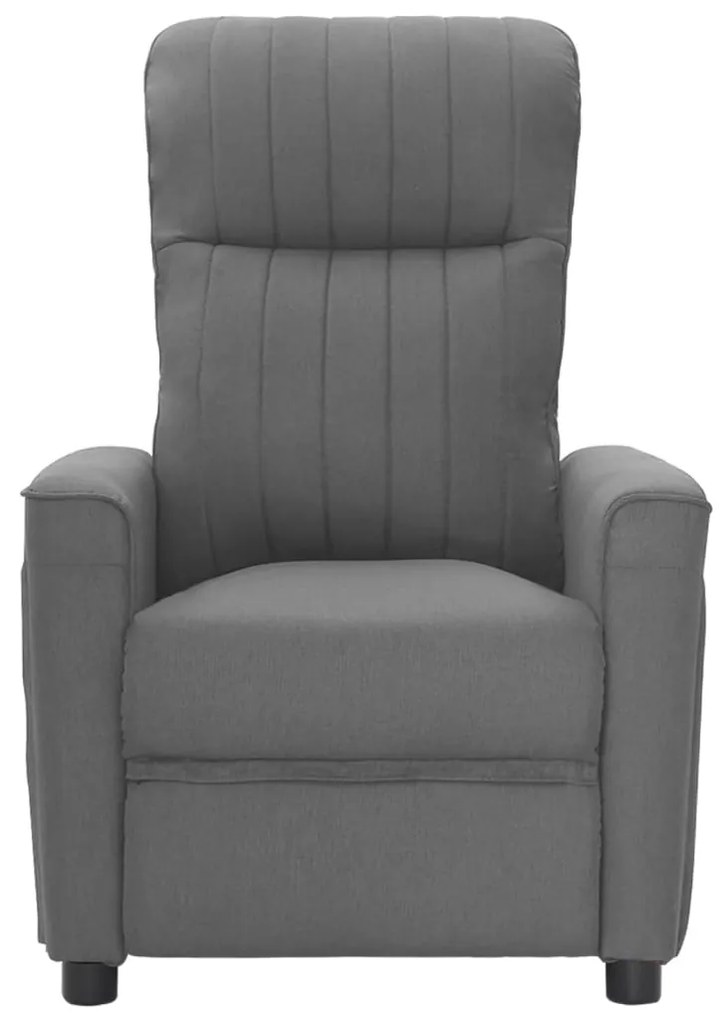 342265 vidaXL Fotoliu de masaj, gri deschis, material textil