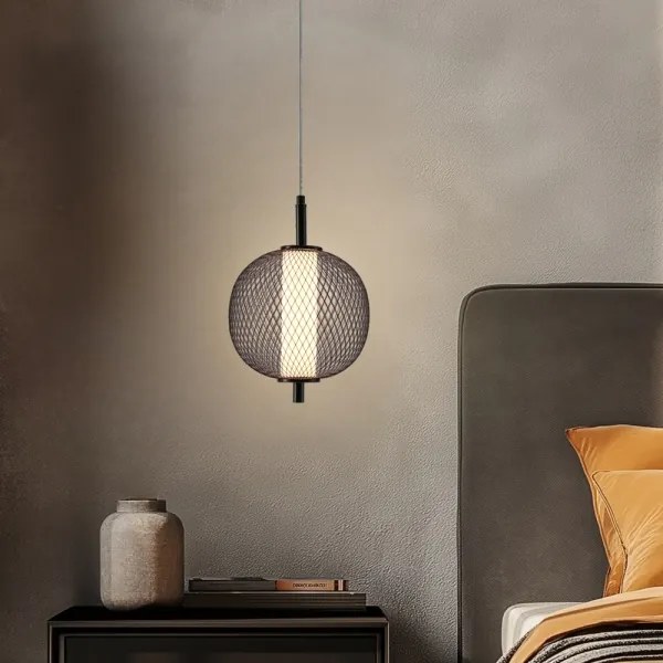 Lustră LED suspendată pe cablu PUMA, 10W, 230V, Ø20 cm, negru