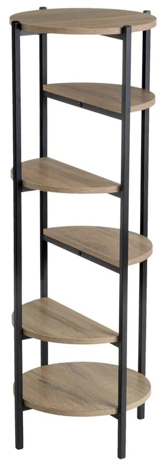 Etajeră neagră/în culoare naturală cu aspect de lemn de stejar 40x110 cm – Casa Selección