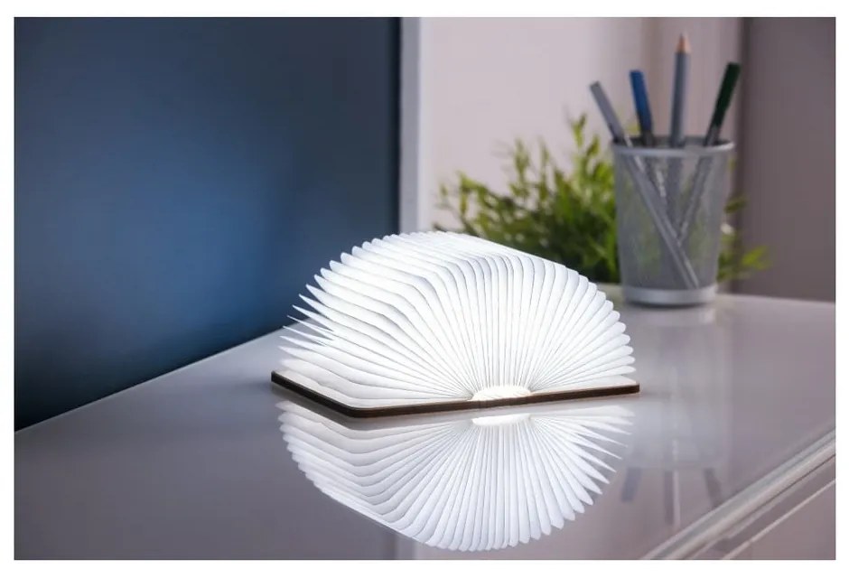 Veioză în culoare naturală LED cu abajur textil (înălțime 2,5 cm) Booklight – Gingko