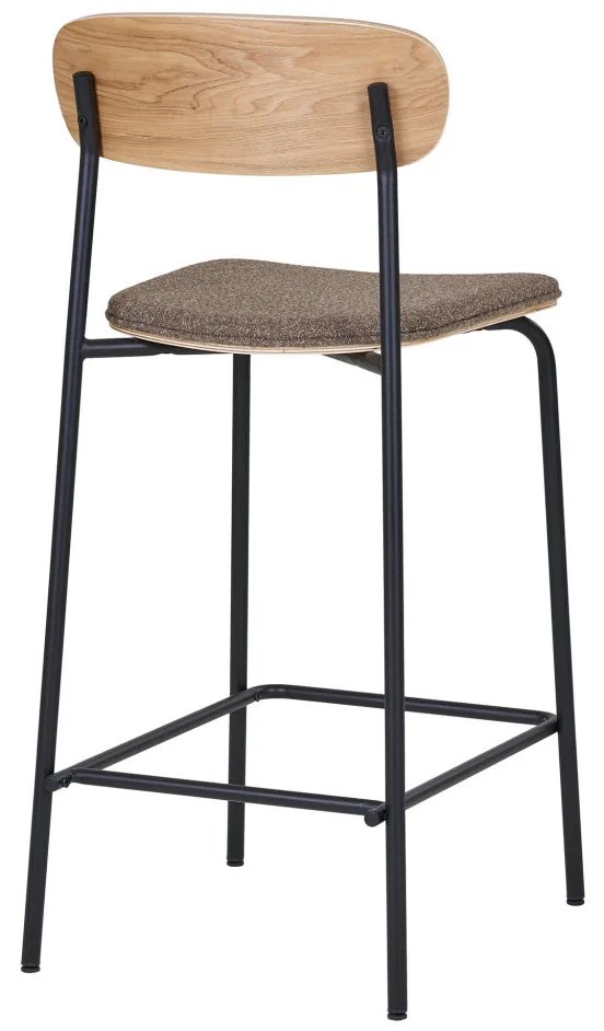 Taburet de bar Estepona, maro, picioare negre