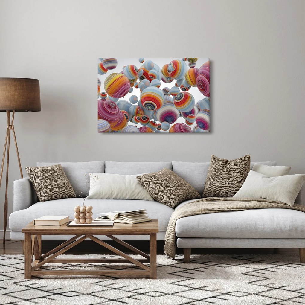 Tablou cu bile pictate (90x60 cm)
