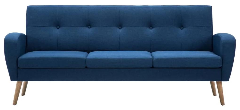 Canapea de 3 persoane, material textil, albastru Albastru