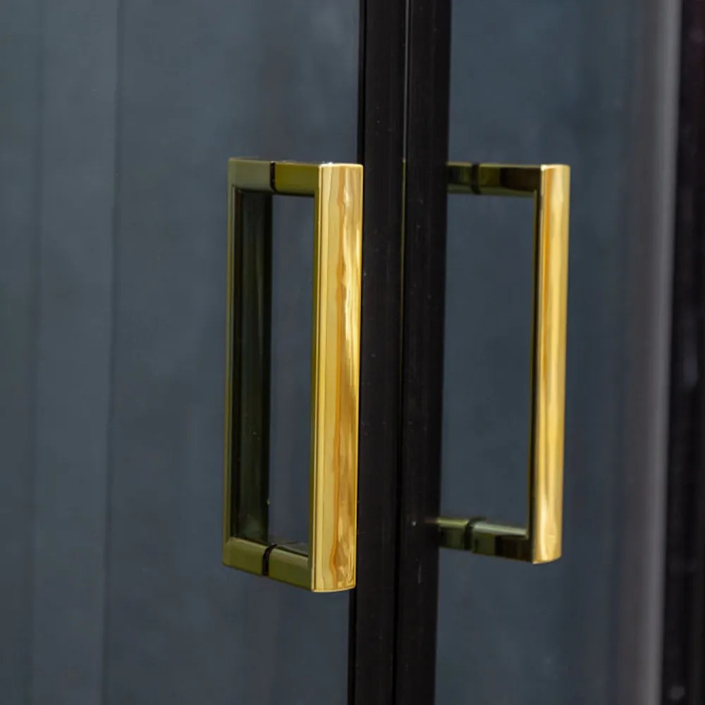 Cabină de duș curbată Tiara Gold 80 fără cădiță