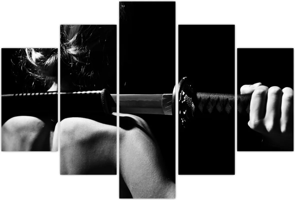 Tablou - Femeie cu o sabie (150x105 cm)