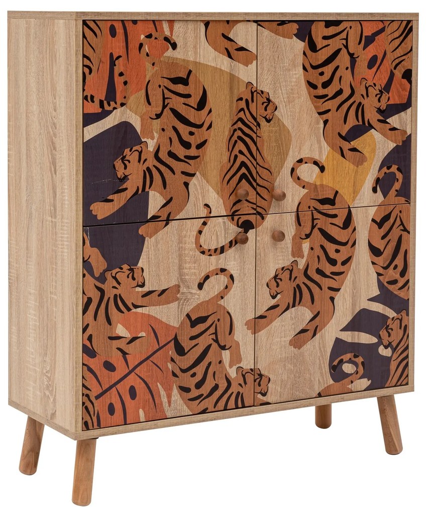 Mobilier pentru hol Maluxe Tigris (Stejar sonoma + Albastru închis). 1089062