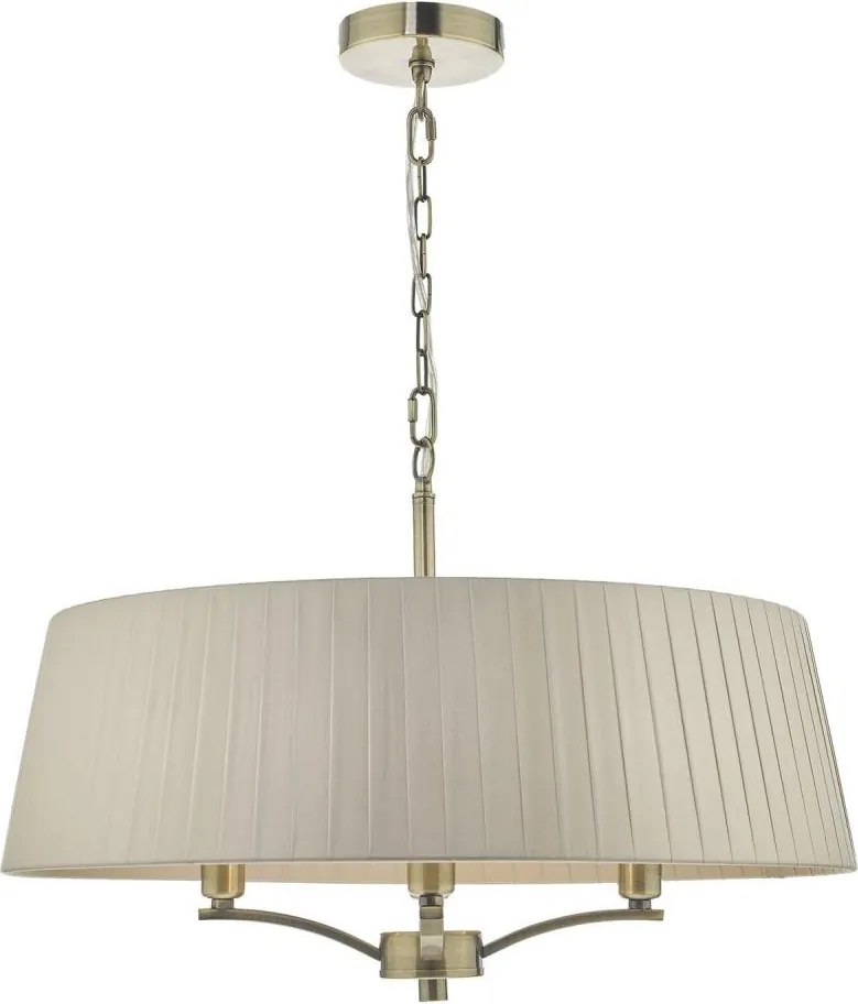 Där Lighting CRI0429 - Candelabru suspendat cu lanț CRISTIN 4xE14/40W/230V alamă/taupe