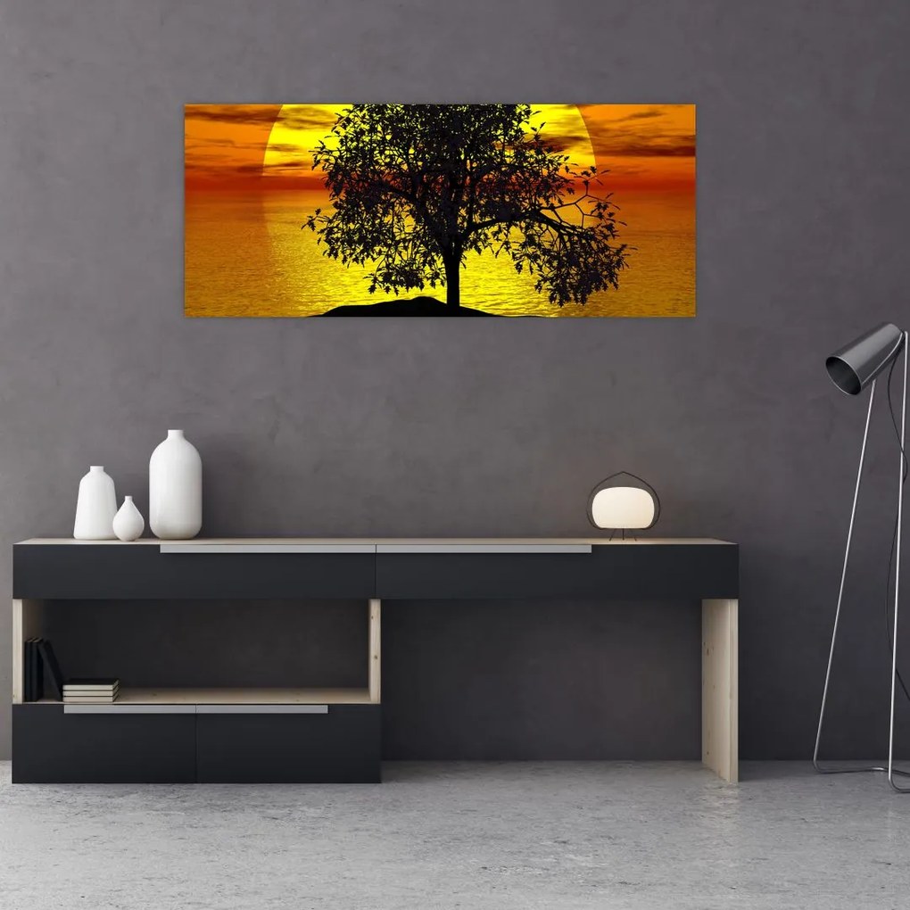 Tablou - Silueta copacilor (120x50 cm)