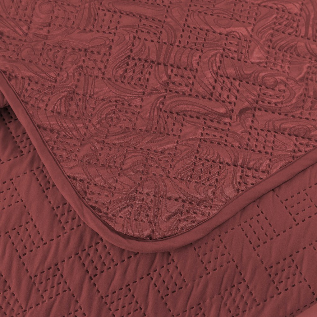 Cuvertura de pat WICKER, visiniu Dimensiuni: 170 x 210 cm