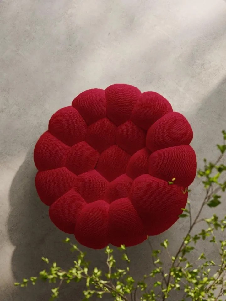 Fotoliu Bubble Ball (Fagure) din spumă cu memorie HD – design modern și confort premium (Culoare: Rosu)