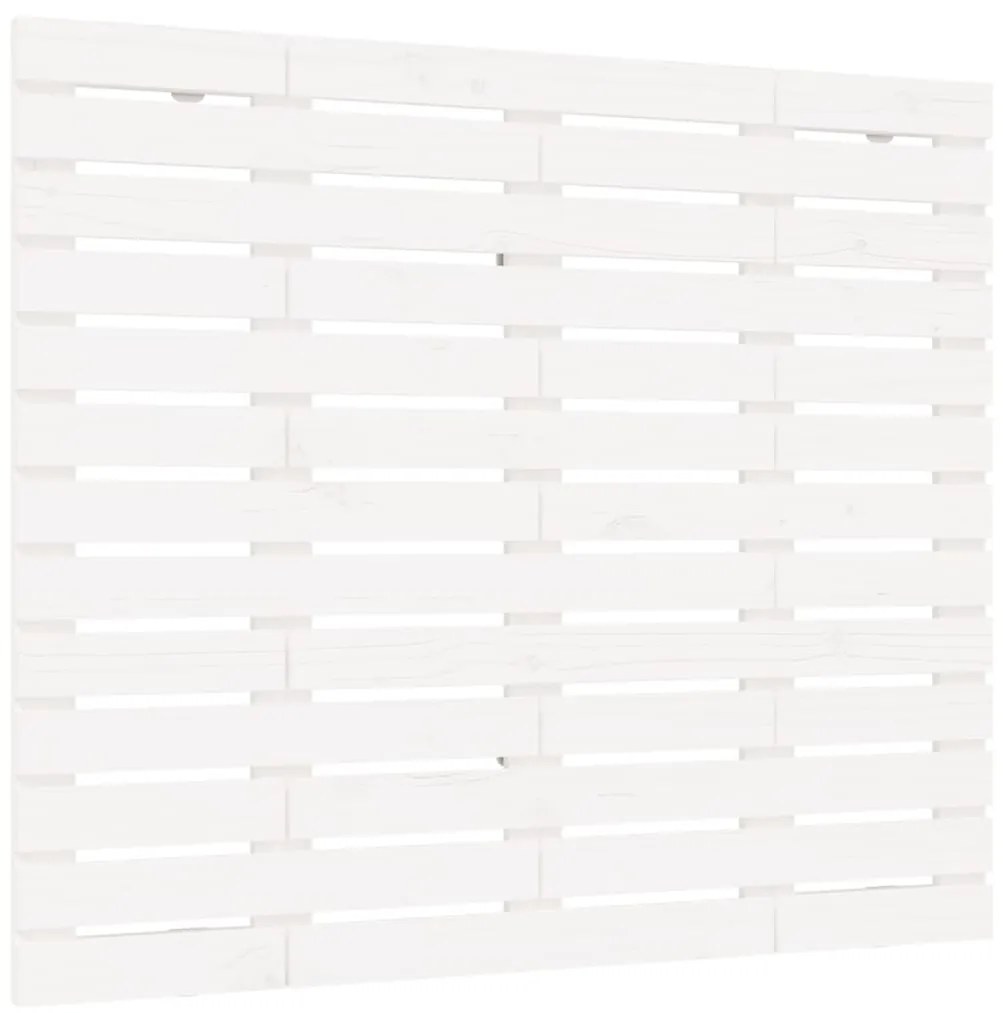 vidaXL Tăblie de pat pentru perete, alb, 141x3x91,5 cm, lemn masiv pin