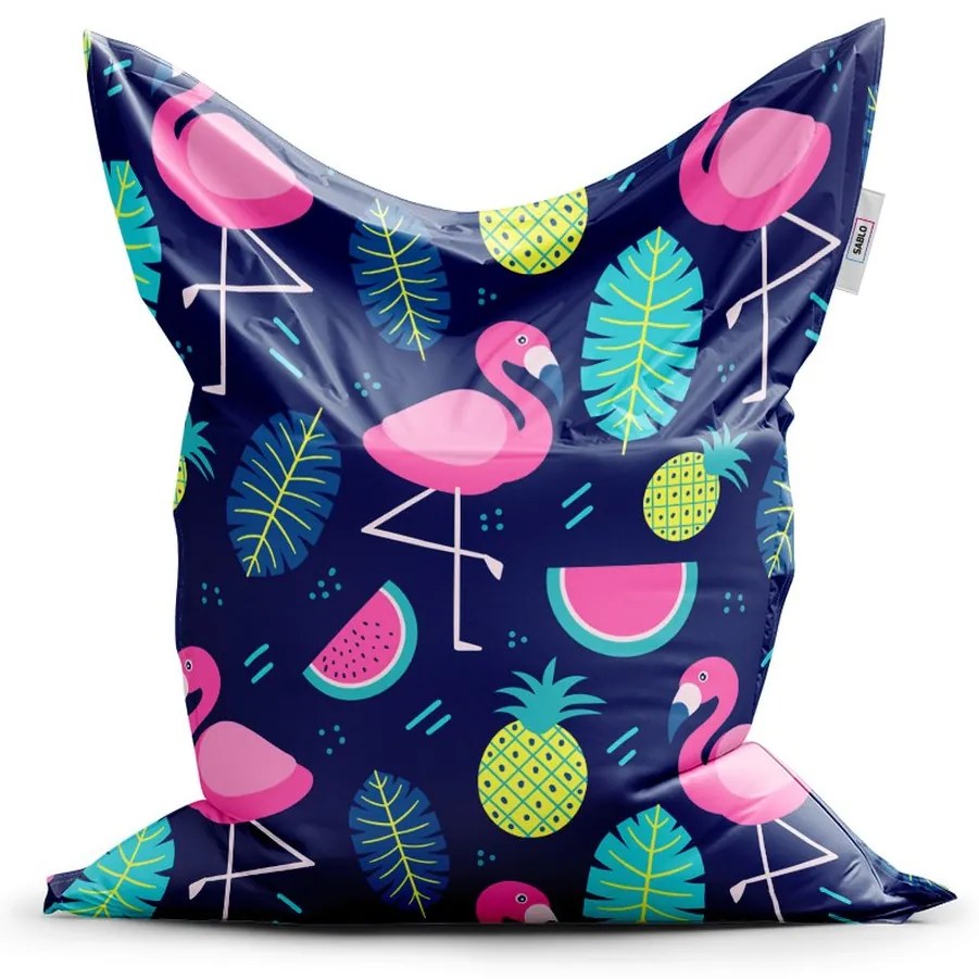 Sac de șezut Classic flamingo roz - pentru copii, colorat