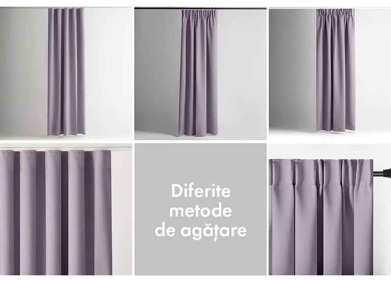 Draperie groasă blackout RESTILO roz 140 x 245 cm set 2 buc