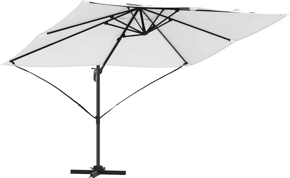 vidaXL Umbrelă de soare Nisipiu 351 x 250 x 260 cm