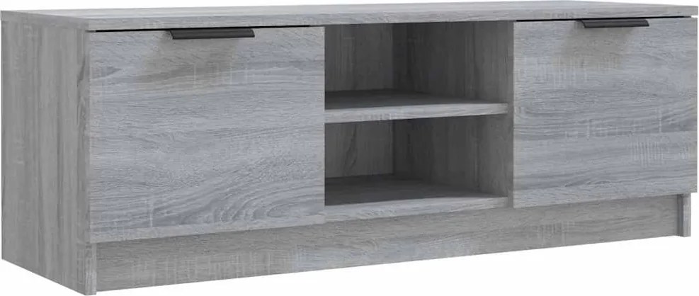 vidaXL Comodă TV, gri sonoma, 102x35x36,5 cm, lemn prelucrat