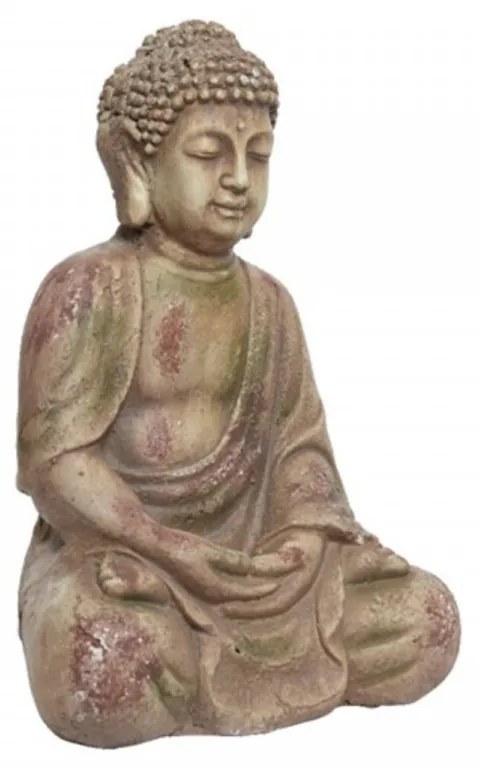 Decoratiune Buddha, Decoris, 17x20x30 cm, magneziu