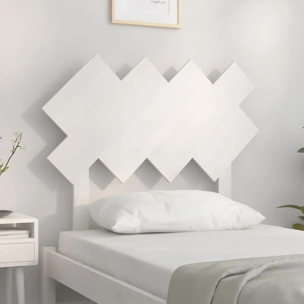 Tablie de pat, alb, 92x3x81 cm, lemn masiv de pin Alb, 92 x 3 x 81 cm, 1