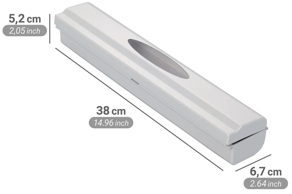 Wenko Tăietor de folie alimentară Perfect Cutter, gri deschis