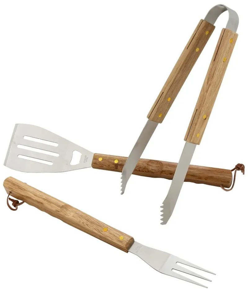Set 3 ustensile pentru grătar Cattara Wood