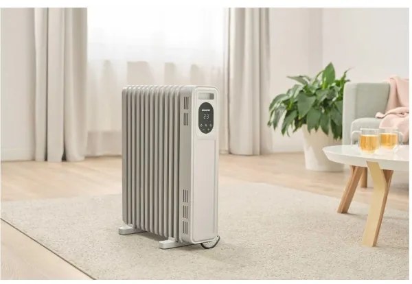 Sencor - Calorifer electric cu ulei, 13 elemente, 1000/2500W/230V, alb + telecomandă