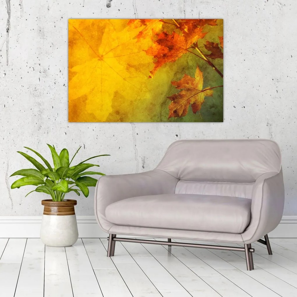 Tablou - Frunze de toamnă (90x60 cm)